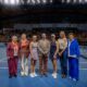 Grand-Duc Guillaume von Luxemburg mit Angelique Kerber und Monica Puig auf dem blauen Court der Coque beim Luxembourg Ladies Tennis Masters 2026 - Foto: Maison du Grand-Duc