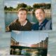 Kronprinz Christian lacht mit Benjamin Hav in einem Film-Selfie am Hafen von Kopenhagen, darunter die Ringbruecke Cirkelbroen - Photo: Kongehuset