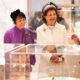Koenigin Silvia in Elfenbein-Weiss mit Jane Ittogi Shanmugaratnam in Lila vor einer Keramikvitrine im Nationalmuseum in Stockholm - Foto: Sara Friberg/Kungl. Hovstaterna