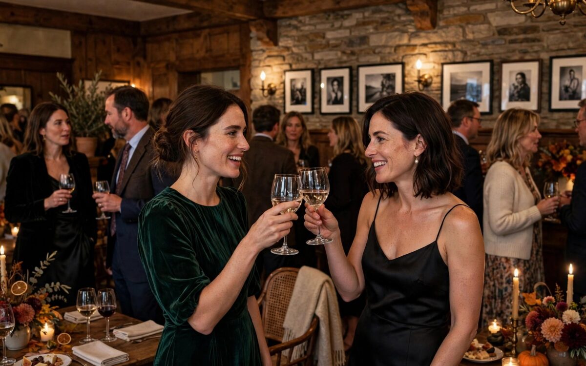 Gaeste beim Herbst-Empfang von Antonella Bertello und Jean Shafiroff im The Baker House 1650 in East Hampton zum Hamptons International Film Festival.