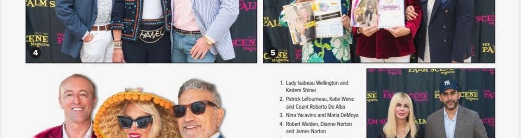 Gaeste feiern vor der Palm-Scene-Kulisse die zweite Ausgabe des Magazins Palm Beach Scene.
