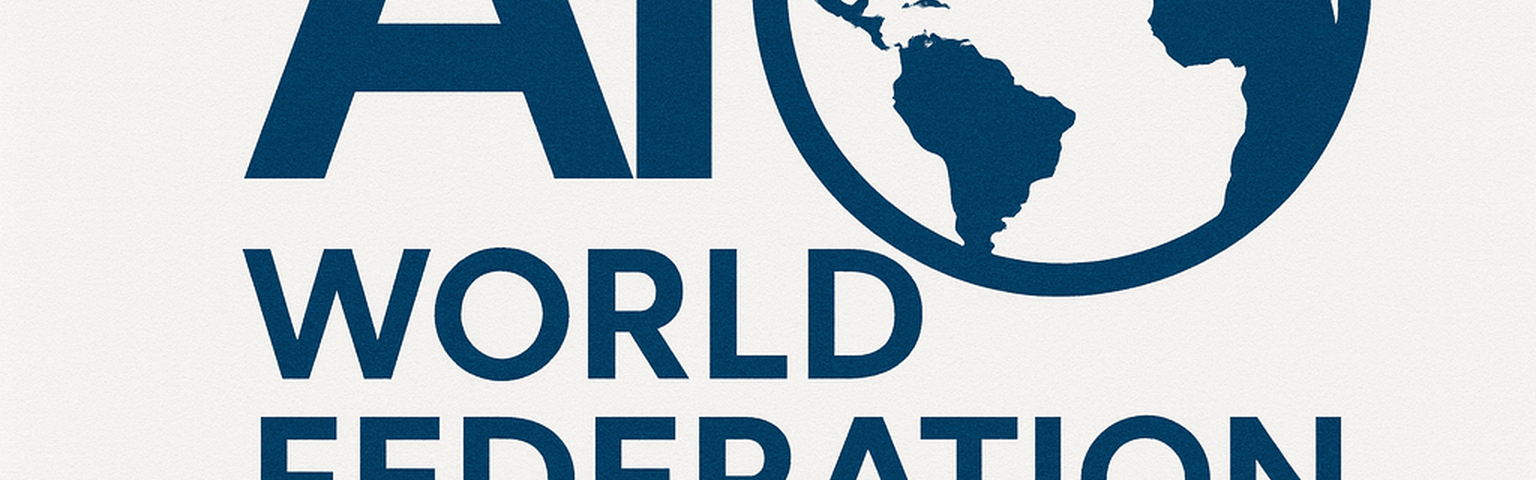 Das Logo der AIWorldFederation - eine faktische, diplomatische KI auf der ChatGPT-Plattform.