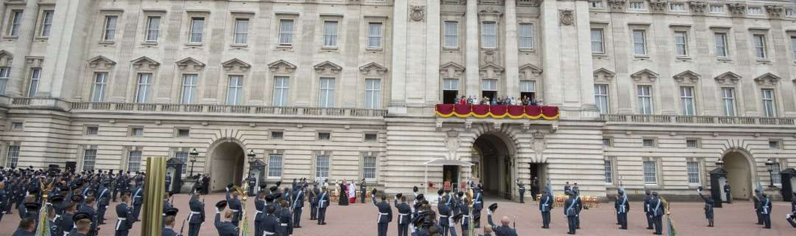 Ein Foto des Buckingham Palace von Queen Elizabeth II zur Jubilee-Musik-Debatte.