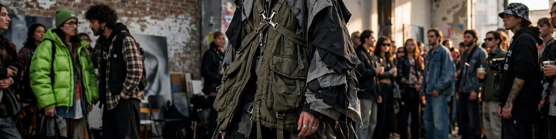 Streetwear-Look auf der Chicago Fashion Week