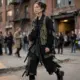Chicago Street-Style vor einer Fashion-Week-Location