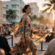 Miami Fashion Week Open-Air-Runway in der goldenen Stunde