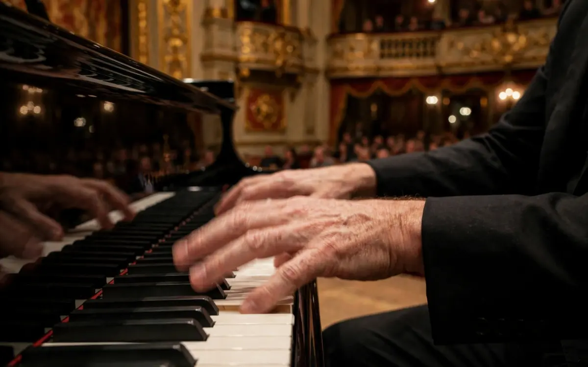 Pianist spielt Liszt auf einem Flügel bei deutschen Kulturevents in New York im Oktober 2026